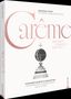 Titel „Carême“, Untertitel „Der erste Starkoch der Welt“, Illustration eines kunstvollen Globus’ auf einem Sockel., Buch
