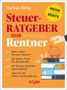 „Steuer-Ratgeber 2026 für schlaue Rentner“ steht im Vordergrund. Buchtitel mit Illustrationen von Büchern und Sparschwein., Buch