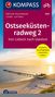 : Fahrrad-Tourenkarte Ostseeküstenradweg 2, von Lübeck nach Usedom, Div.