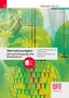 "Vernetzungen Wirtschaftsgeografie Arbeitsbuch" steht auf einem Cover mit Erdball-Illustrationen und stilisierten Figuren.