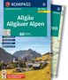 "WANDERFÜHRER Allgäu Allgäuer Alpen 60 Touren. Dorf in Berglandschaft, bunte Häuser, blauer Himmel."
