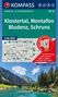 Klostertal, Montafon, Bludenz, Schruns. Wander- & Fahrradkarte. Malerische Berglandschaft mit See und Wald im Hintergrund.