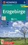 Titel: Erzgebirge Wanderführer. 55 Touren. Mit Karte, Highlights, GPS-Daten. Landschaft mit grünem Tal und blauem Himmel., Buch