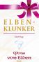 Text: "ELBEN-KLUNKER", "Edel-Rap", "Mona von Elben". Illustration: Geschenkband, Schleife, Diamant., Buch