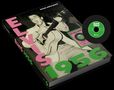 „ELVIS 1956“ in großen pinken und grünen Buchstaben. Ein Mann spielt Gitarre, das Bild ist Teil eines Buchcovers.