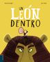 „Un León Dentro“ in großer Schrift. Illustration: Maus auf einem Löwenkopf, beide schauen entschlossen.