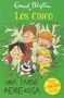 "Los Cinco: Una tarde perezosa" steht oben, Kinder und ein Hund schauen überrascht durch Blätter.