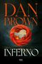 "DAN BROWN" und "INFERNO" in großen Buchstaben. Feuriger roter Ring auf dunklem Hintergrund., Buch