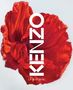 Der Text „KENZO“ und „ÇA SENT BEAU“ steht über einer großen roten Blüte.