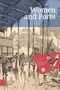 Text: "Women and Ports". Illustration von Hafenarbeitern unter einer Überdachung, im Hintergrund Gebäude und Segelboote., Buch