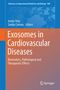 Exosomes in Cardiovascular Diseases: Biomarkers, Pathological and Therapeutic Effects. Blau-orangener Hintergrund.
