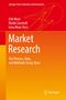 "Market Research: The Process, Data, and Methods Using Stata" von Erik Mooi, Marko Sarstedt, Irma Mooi-Reci. Roter und orangefarbener Hintergrund mit grafischen Elementen.