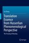 Lin Zhang: Translation Essence from Husserlian Phenomenological Perspective, Buch