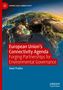"European Union’s Connectivity Agenda: Forging Partnerships for Environmental Governance" vor globaler Netzwerkkarte., Buch