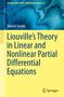 Titel: "Liouville's Theory in Linear and Nonlinear Partial Differential Equations". Abstrakte blaue Musterkulisse., Buch