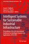 Der Text beschreibt ein Buch über "Intelligent Systems for Sustainable Industrial Infrastructure", Konferenz ICISA 2025. Hintergrund: Molekülstruktur., Buch