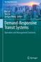 Titel: Demand-Responsive Transit Systems. Autoren: Kai Liu, Tao Liu, Jiangbo Wang. Hintergrund: Stadtlandschaft bei Sonnenuntergang., Buch