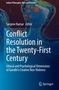 Titel: "Conflict Resolution in the Twenty-First Century". Abstraktes Muster in Blautönen im Hintergrund., Buch