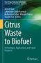 Buchtitel: "Citrus Waste to Biofuel". Namen mehrerer Editoren. Grüner Hintergrund mit abstrahierten Formen. Springer-Logo., Buch