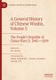 Titel: A General History of Chinese Wushu, Volume 5. Gestaltung mit rotem Text auf beigem Hintergrund., Buch