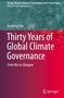 Oben: "Energy, Climate Change & Sustainability", unten: "From Rio to Glasgow", Hintergrund in Rottönen mit Symbolen., Buch