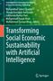 Titel: "Transforming Social Economic Sustainability with Artificial Intelligence". Grüner Hintergrund mit weißen Punkten., Buch
