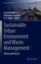 Buchtitel: "Sustainable Urban Environment and Waste Management". Im Hintergrund Boote am Fluss vor einer Stadtansicht., Buch
