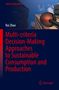 Titel: Multi-criteria Decision-Making Approaches to Sustainable Consumption and Production. Illustration von Wolkenkratzern und einer Lampe., Buch