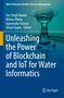 Text: "Unleashing the Power of Blockchain and IoT for Water Informatics." Wasser-Spritz-Motiv, blau-grüner Hintergrund., Buch