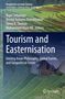 Cover mit Text: "Tourism and Easternisation". Reisfelder als Hintergrund., Buch