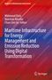 Buchtitel über maritime Infrastruktur und digitale Transformation mit einem roten, blauen, violetten, geometrischen Design., Buch