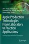 Titel: "Apple Production Technologies: From Laboratory to Practical Applications". Grüner Hintergrund, Blattmuster., Buch