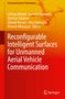 Titel: "Reconfigurable Intelligent Surfaces for Unmanned Aerial Vehicle Communication". Oben ein gelber Hintergrund mit einer Drohne., Buch