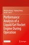 Titel: "Performance Analysis of a Liquid/Gel Rocket Engine During Operation". Autoren: Minchao Huang, Yuqiang Cheng, Jia Dai, Jian Li. Roter Hintergrund mit Wellenmuster. Logo unten rechts., Buch