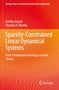 Titel: "Sparsity-Constrained Linear Dynamical Systems". Autoren: Geethu Joseph, Chandra R. Murthy. Orange-rote Farbverläufe., Buch