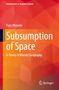 Titel: Subsumption of Space. Autor: Fujio Mizuoka. Ein orange-rotes geometrisches Muster auf einem Buchcover., Buch
