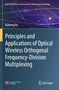 "Principles and Applications of Optical Wireless Orthogonal Frequency-Division Multiplexing" steht in großen, weißen Buchstaben. Im Hintergrund sind bunte, sich kreuzende Linien auf dunklem Grund zu sehen., Buch