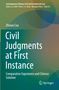 „Civil Judgments at First Instance“ von Zhixun Cao. Grüne und braune geometrische Formen im Hintergrund., Buch