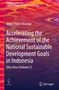 Titel: "Accelerating the Achievement of the National Sustainable Development Goals in Indonesia". Stilisiertes Landschaftsdesign., Buch