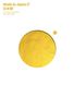 Oben links steht: "Made in Japan 2°. Awe-inspiring graphics from Japan today". Zwei goldene Kreise auf weißem Hintergrund.