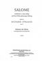 Richard Strauss: Salome cis-Moll op. 54, Noten