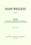 Egon Wellesz: Suite op. 73, Noten