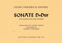 Georg Friedrich Händel: Sonate für Querflöte und Gitarre (Viola da gamba, Violoncello oder Bassfidel ad lib.) D-Dur, Noten, Noten