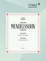 "Mendelssohn: Sonaten für Violine und Klavier" steht in großer Schrift. Schlichtes, elegantes Design mit Rahmen., Noten