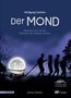 „Wolfgang Gentner, Der MOND, Musical nach Brüder Grimm, Klavier-Partitur.“ Silhouetten ziehen einen Wagen mit leuchtendem Mond., Noten