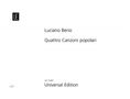 Luciano Berio: 4 Canzoni popolari für Frauenstimme und Klavier (1946-1947), Noten
