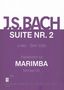 Johann Sebastian Bach: Suite II für Marimba BWV 1008, Noten