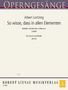 Albert Lortzing: So wisse, dass in allen Elementen (Undine) E-Dur, Noten