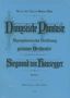 Siegmund von Hausegger: Dionysische Phantasie Symphonische Dichtung für großes Orchester, Noten