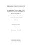 Johann Sebastian Bach (1685-1750): Bach, J: Cantata No. 82 Ich Habe Genug Bwv 82 (Vocal Score), Noten